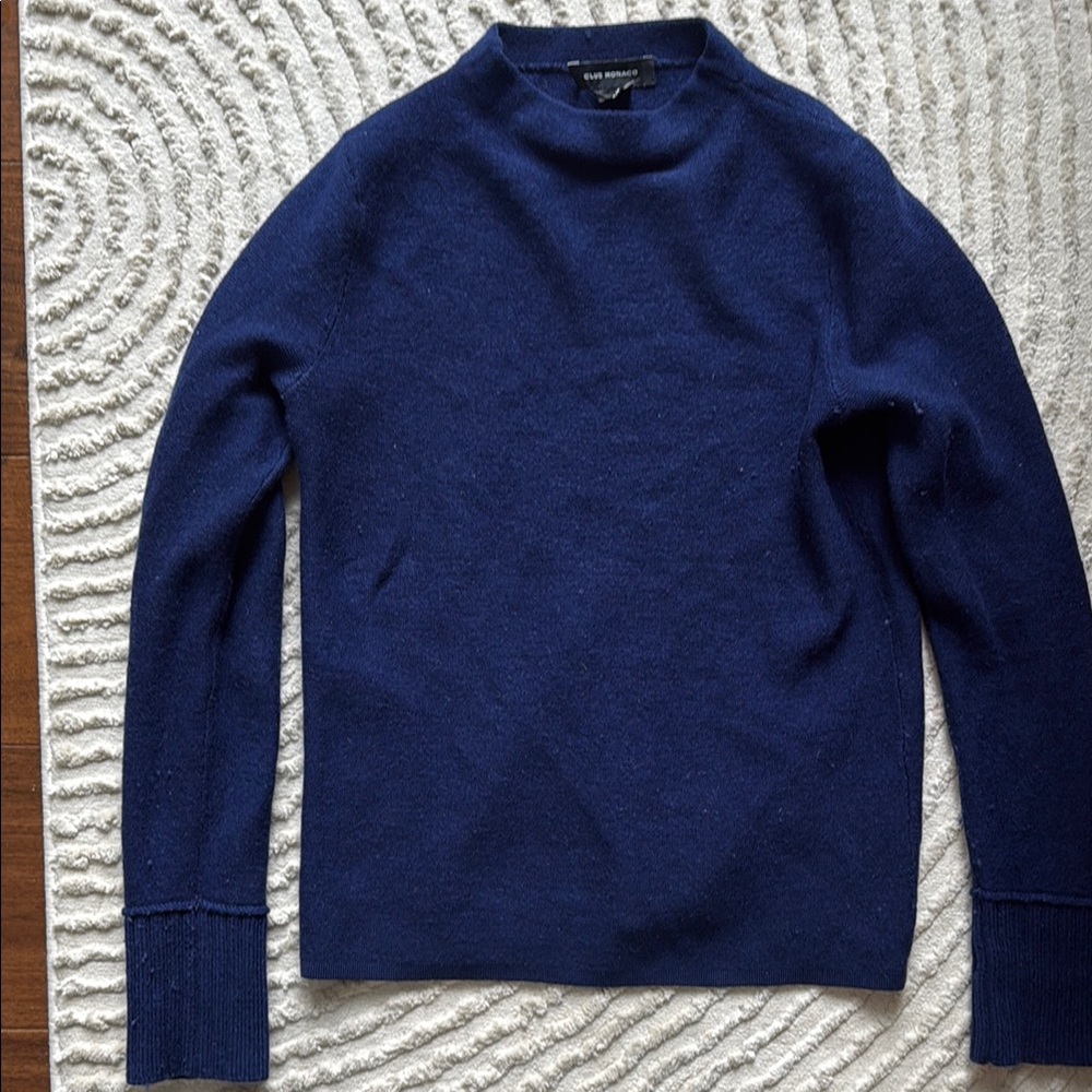 Club Monaco Blue Crewneck Sweater Slim Fit